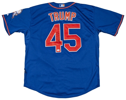 Donald Trump Autographed New York Mets #45 Trump Jersey (JSA)